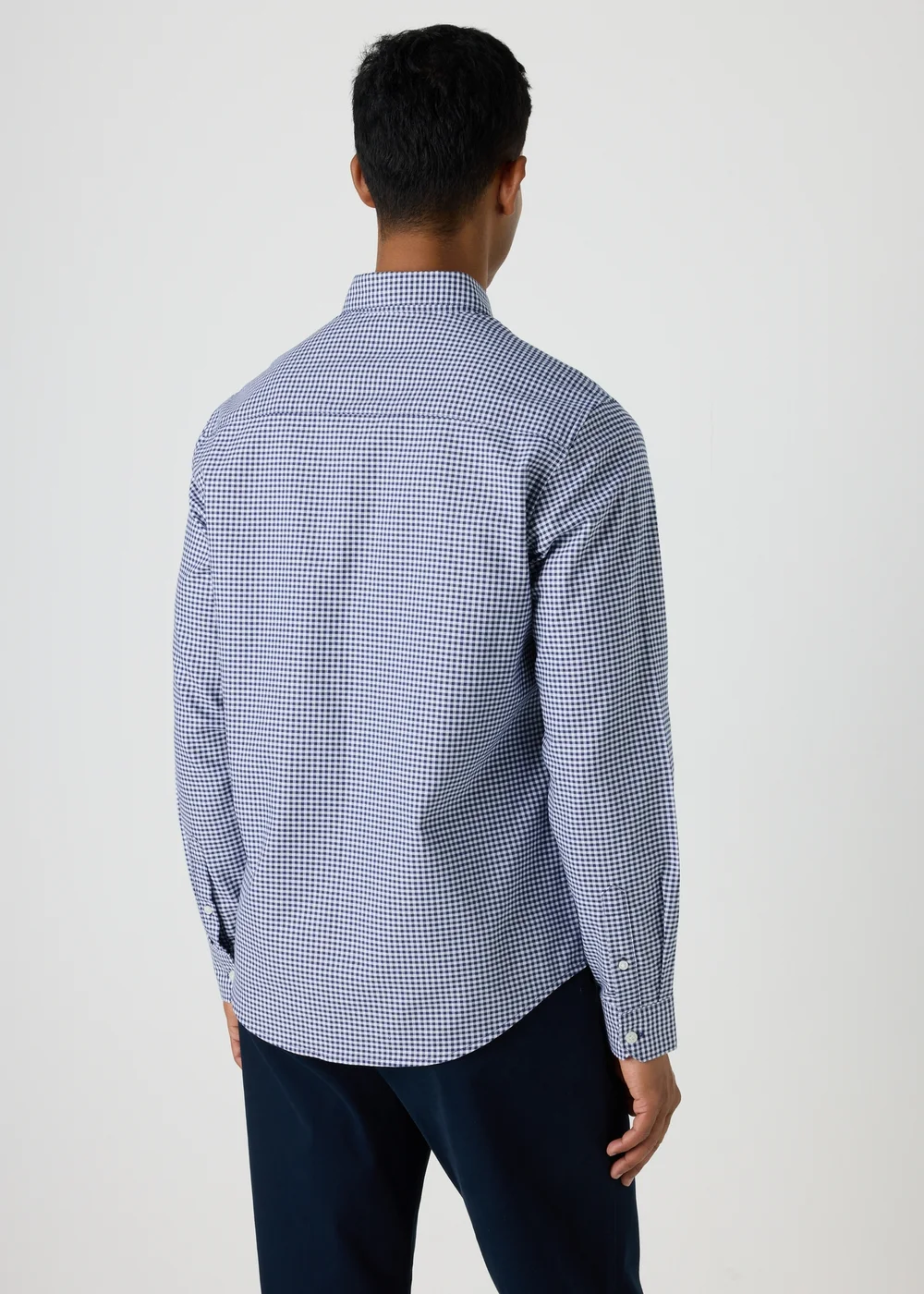 Blue Check Gingham Oxford Shirt - S Image 2