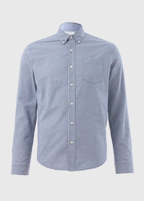Blue Check Gingham Oxford Shirt - S Image 4