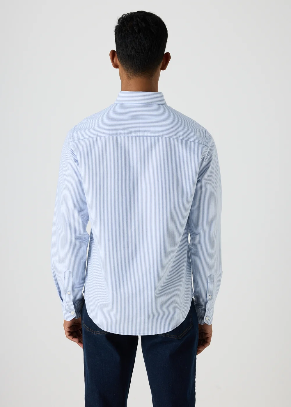 Blue Striped Oxford Shirt - S Image 2