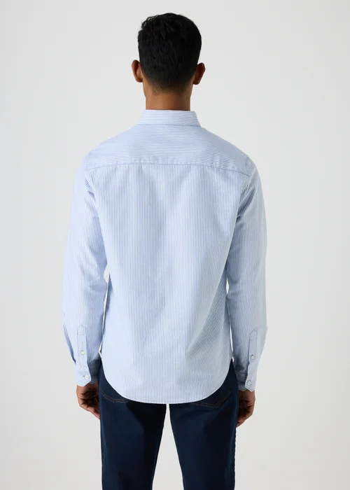 Blue Striped Oxford Shirt - S Image 2