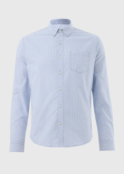 Blue Striped Oxford Shirt - S Image 4