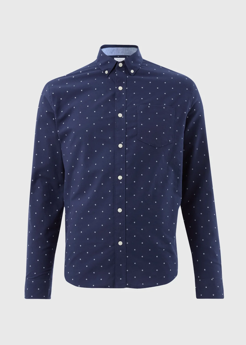 Navy Geometric Oxford Shirt - S Image 4