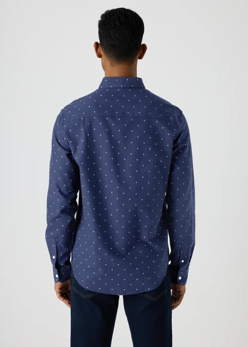 Navy Geometric Oxford Shirt - S Image 2