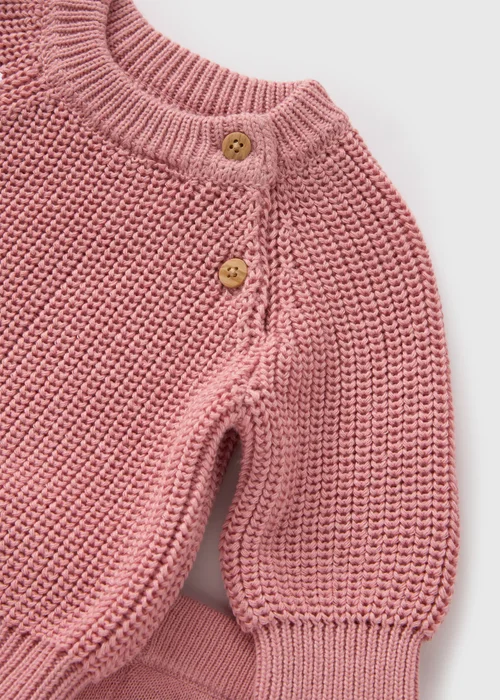 Baby Pink Knit Jumper & Leggings Set (Newborn-23mths) - Age 0 - 3 Months Image 2