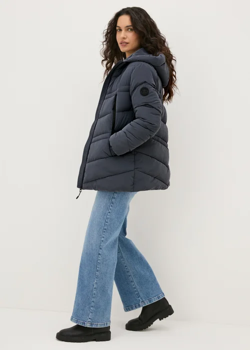Grey Technical Rubberised Padded Coat - 8 Image 1