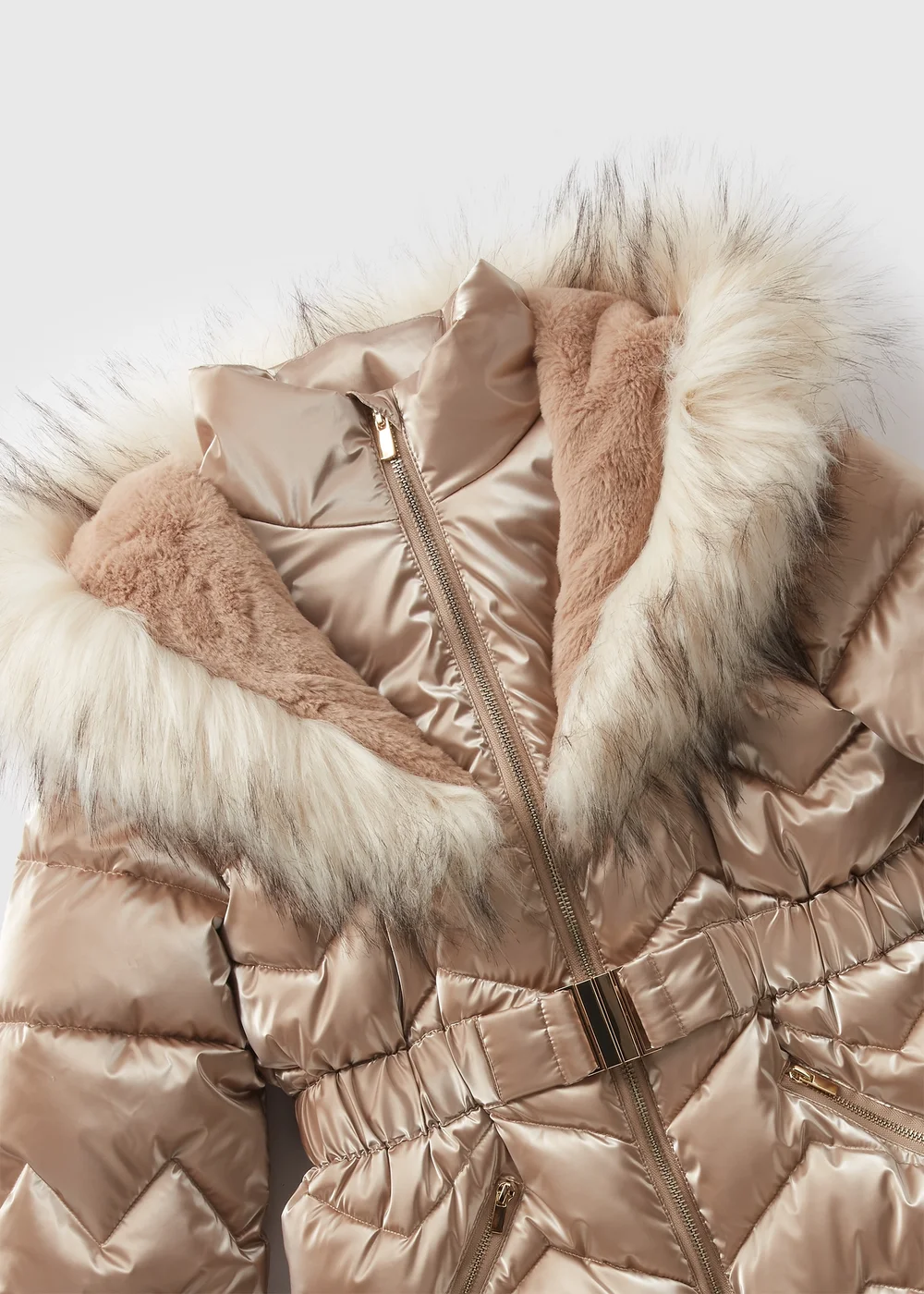 Girls Showerproof Gold Padded Coat (7-15yrs) - 7 Yrs Image 2