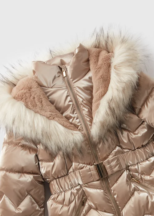 Girls Showerproof Gold Padded Coat (7-15yrs) - 7 Yrs Image 2