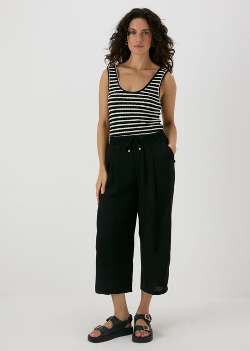 Black Airflow Cropped Trousers - 8 Image 1