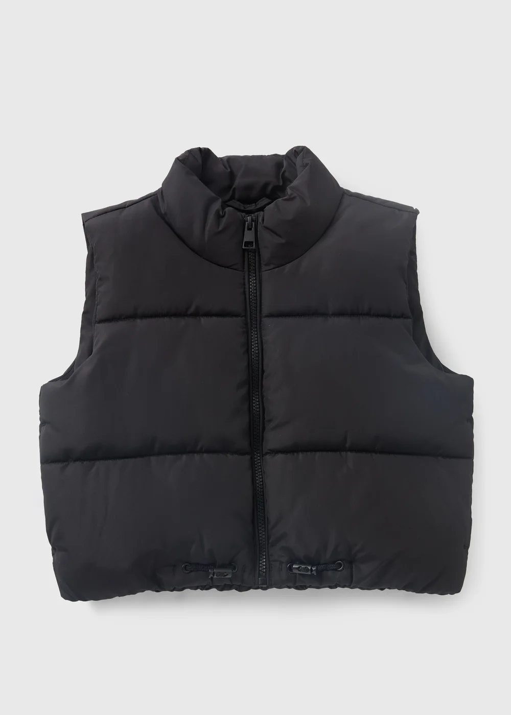 Girls Showerproof Black Cropped Gilet (7-15yrs) - 10 Yrs Image 1