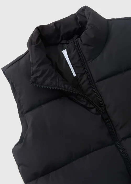 Girls Showerproof Black Cropped Gilet (7-15yrs) - 10 Yrs Image 2