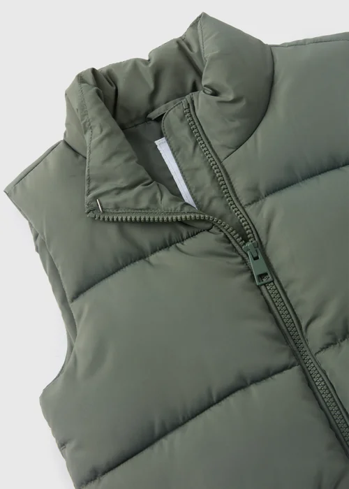 Girls Showerproof Khaki Cropped Gilet (7-15yrs) - 7 Yrs Image 2