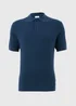 Blue Basketweave Polo Shirt - S Image 5