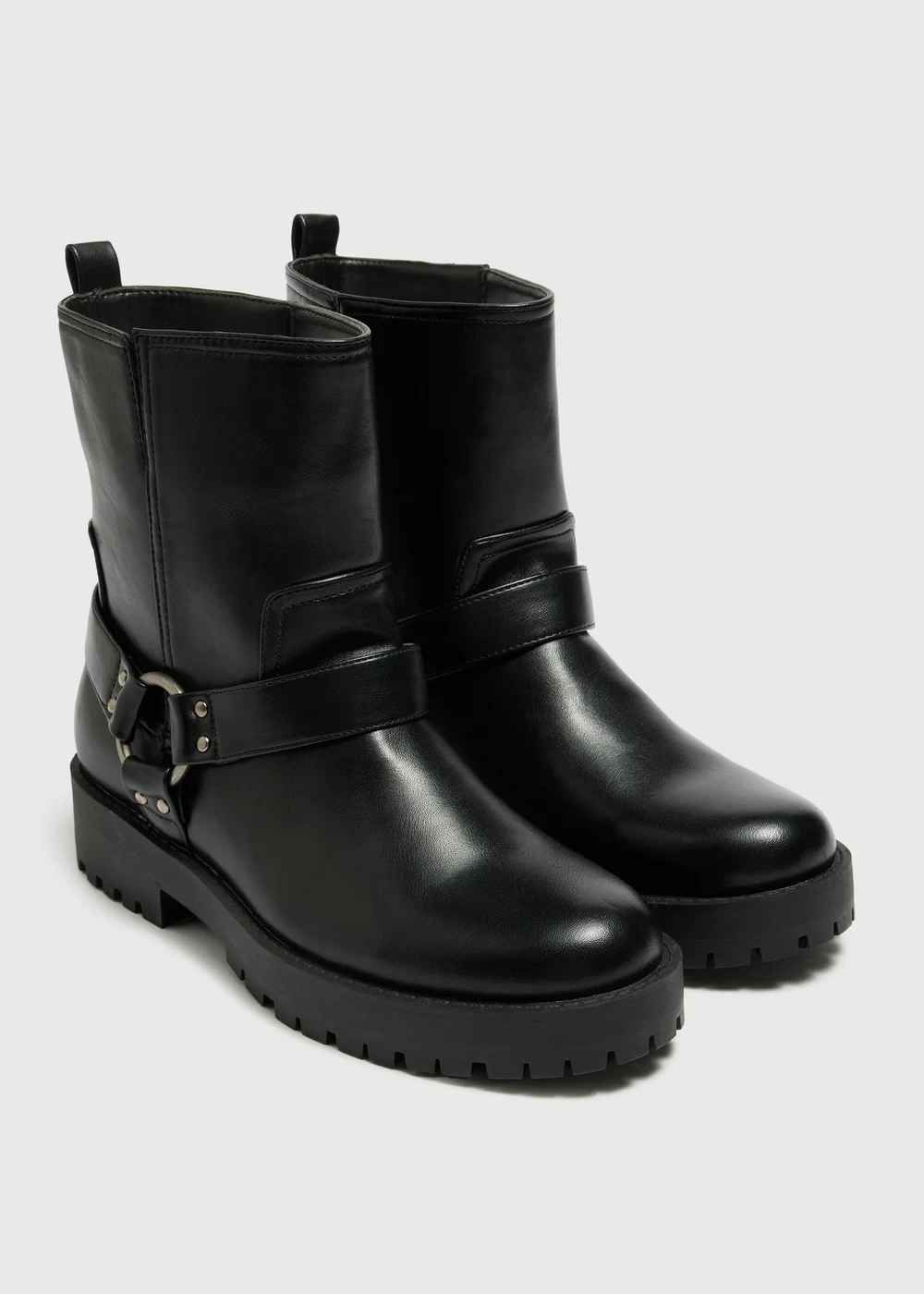 Black Biker Boots - 6 Image 1