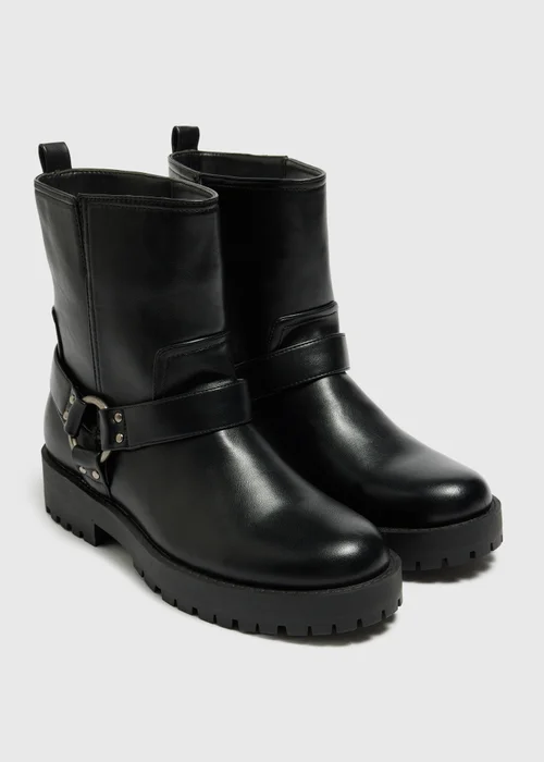 Black Biker Boots - 6 Image 1