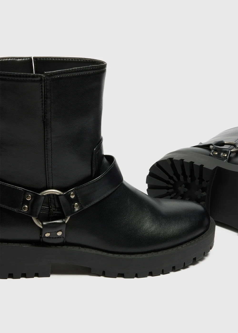 Black Biker Boots - 6 Image 2