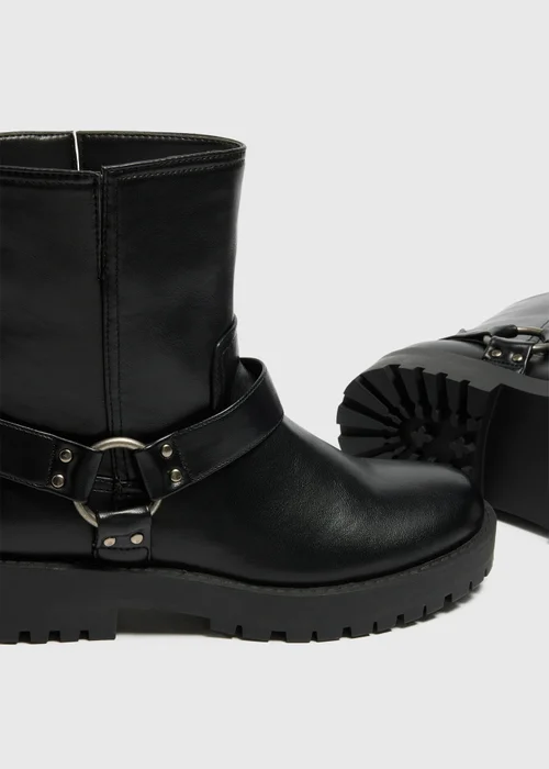 Black Biker Boots - 6 Image 2