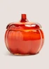 Glass Pumpkin Shaped Candle Image 1