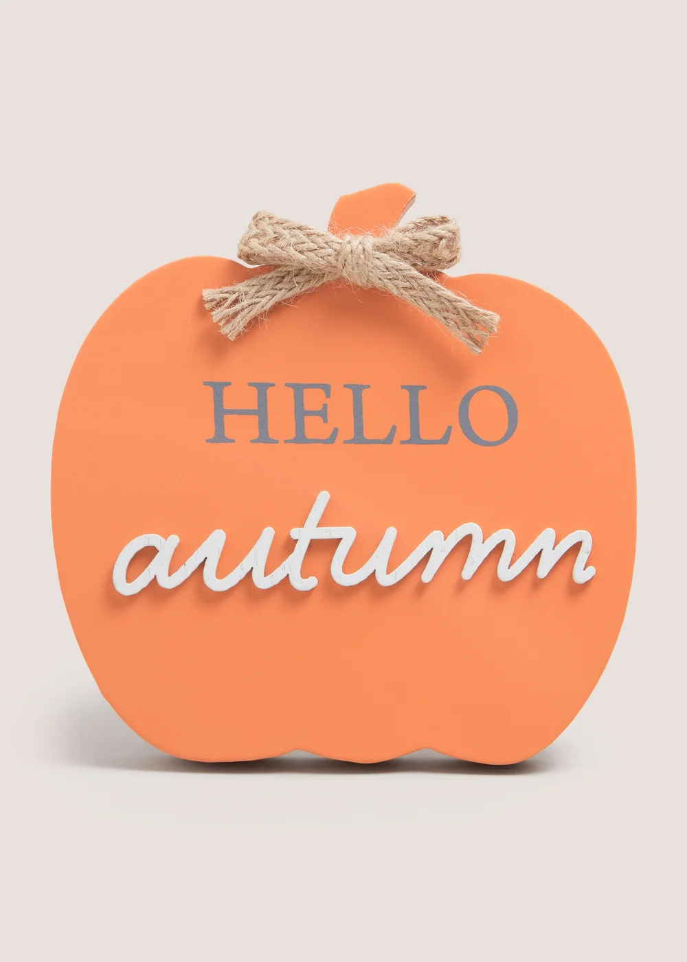 Orange Pumpkin Plaque (22cmx2cmx2cm) Image 1