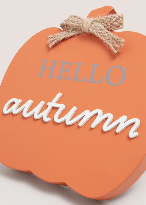 Orange Pumpkin Plaque (22cmx2cmx2cm) Image 2