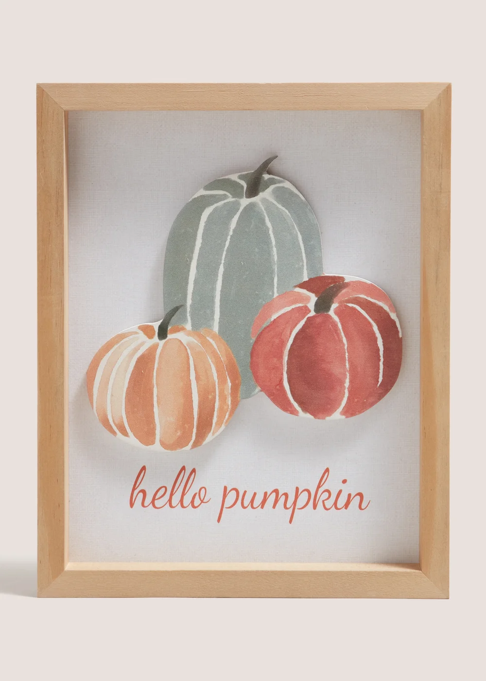 Orange Square Pumpkin Print Wall Art Image 1