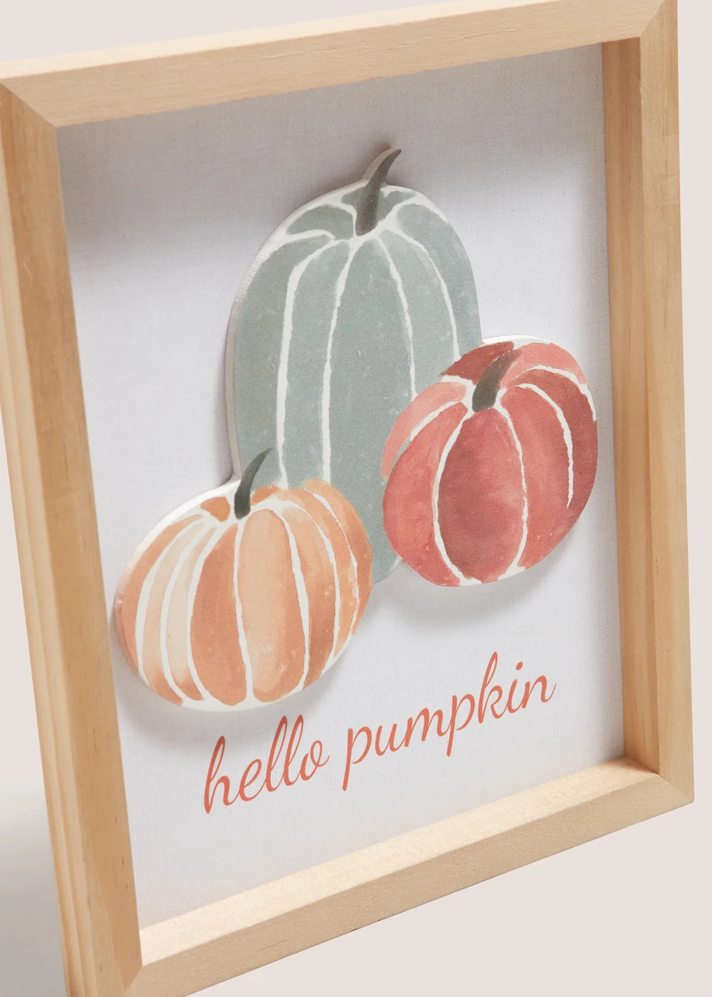 Orange Square Pumpkin Print Wall Art Image 2