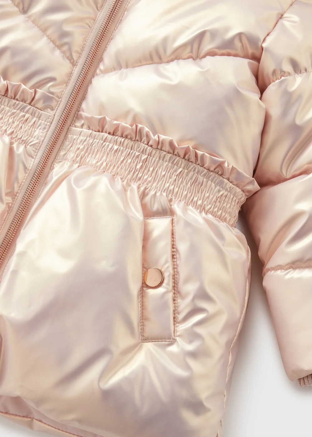 Girls Pink Iridescent Showerproof Coat (1-7yrs) - 1-1.5 Yrs Image 2
