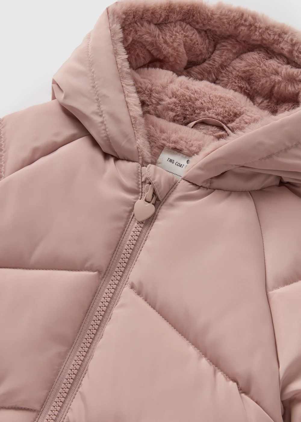 Girls Showerproof Pink Padded Coat (1-7yrs) - 1-1.5 Yrs Image 2