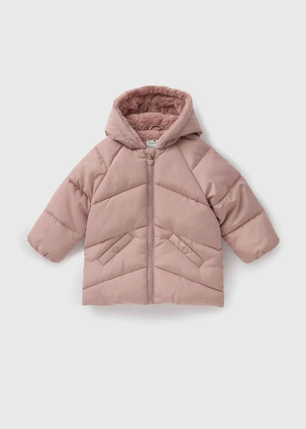 Girls Showerproof Pink Padded Coat (1-7yrs) - 1-1.5 Yrs Image 1