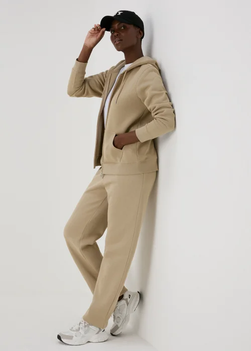 Beige Zip Up Hoodie - S Image 4