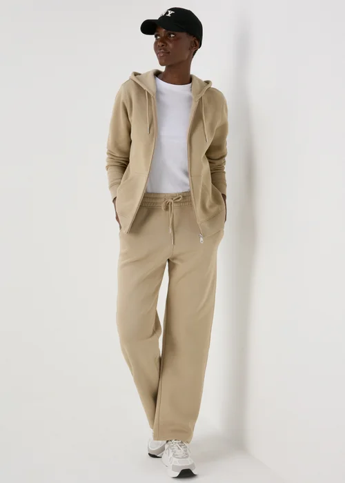 Beige Zip Up Hoodie - S Image 1
