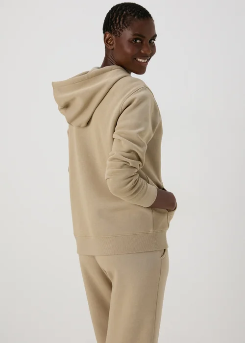 Beige Zip Up Hoodie - S Image 2
