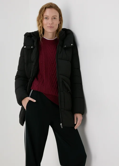 Black Mid Padded Coat - 6 Image 1
