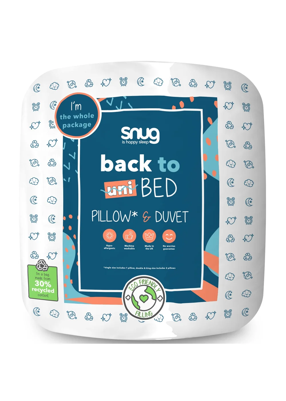 Snug Duvet and Pillow Set - Single Image 1