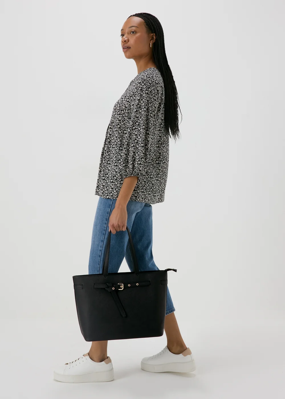 Black Tote Bag - One Size Image 2