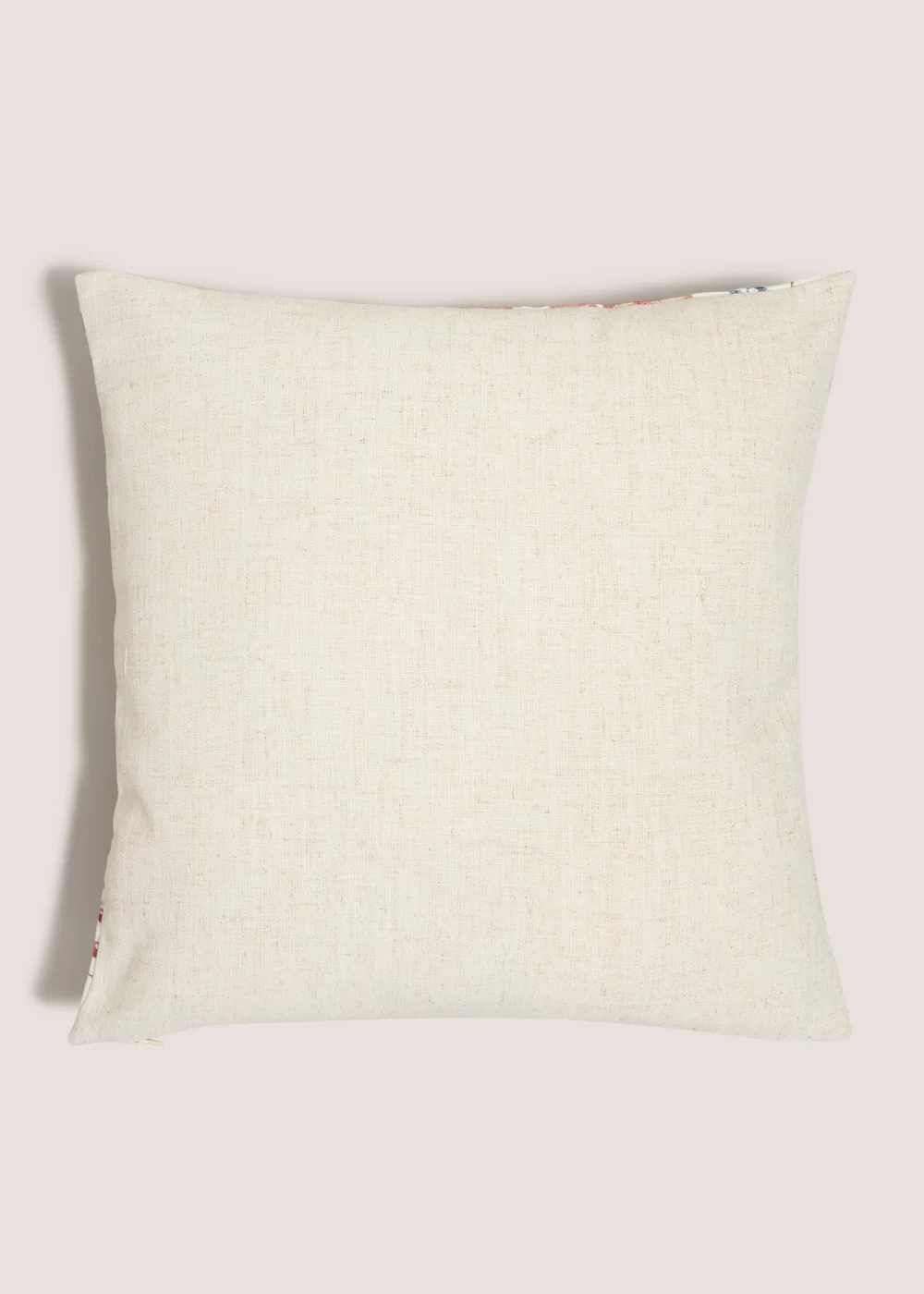 Cream Leaf Print Cushion Image 2