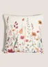 Cream Floral Print Cushion Image 1