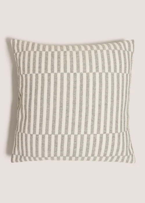 Grey Stripe Cushion Image 1