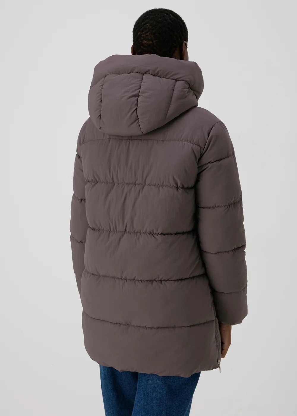 Grey Mid Padded Coat - 8 Image 2