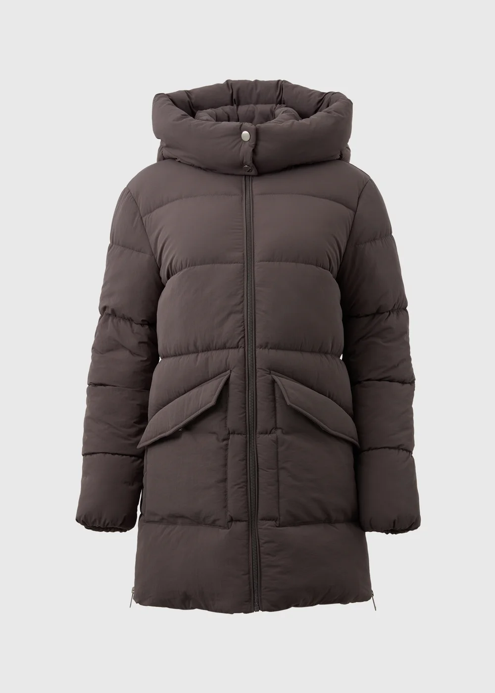 Grey Mid Padded Coat - 8 Image 5