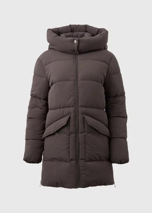 Grey Mid Padded Coat - 8 Image 5