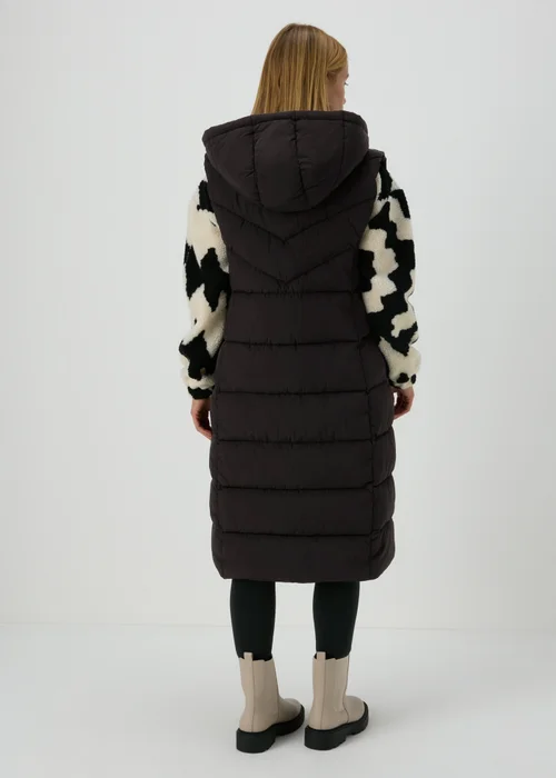 Black Long Padded Gilet - 8 Image 2