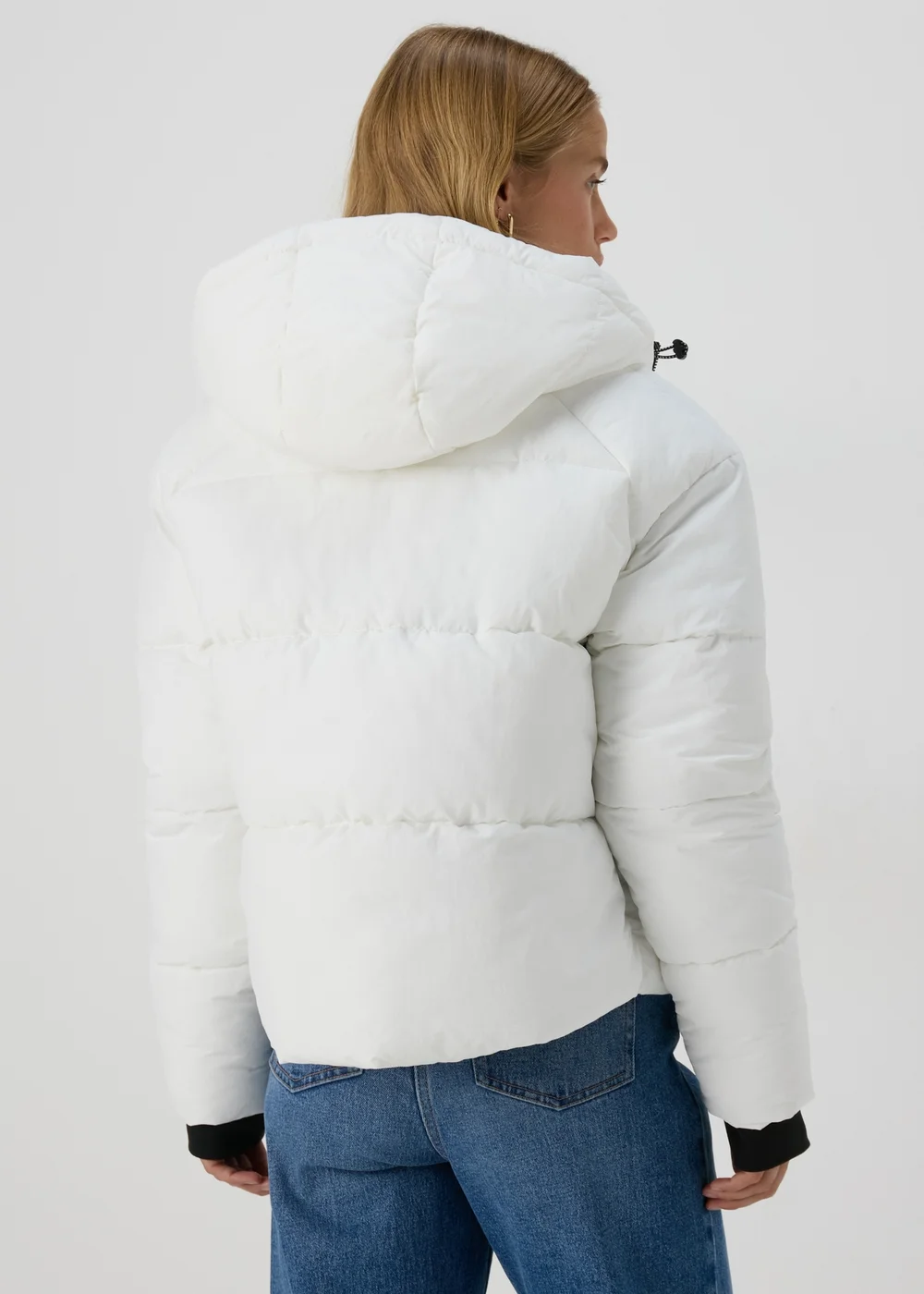 White Padded Short Coat - 8 Image 2