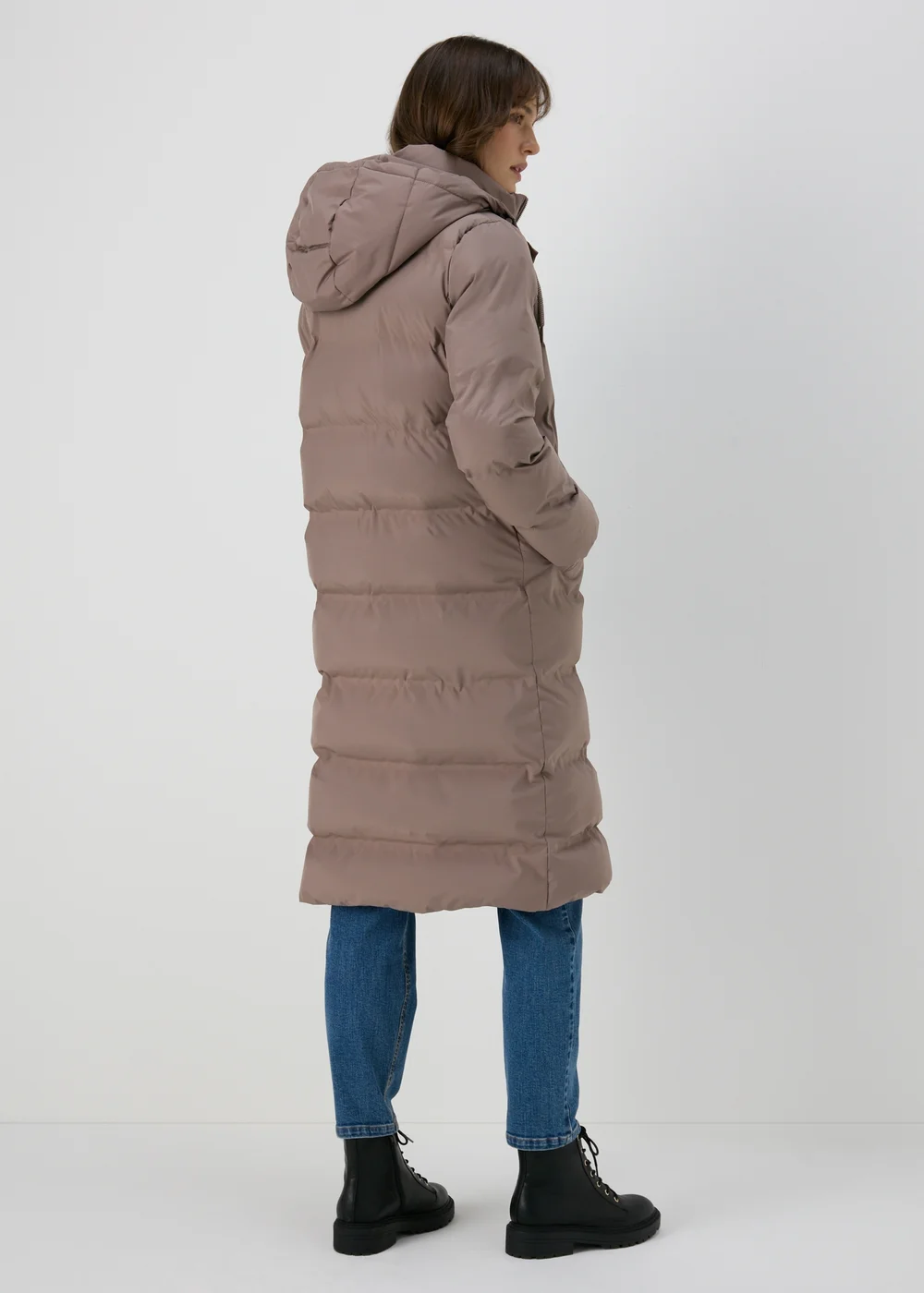 Brown Long Padded Coat - 8 Image 2