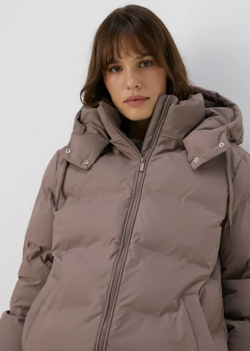 Brown Long Padded Coat - 8 Image 3