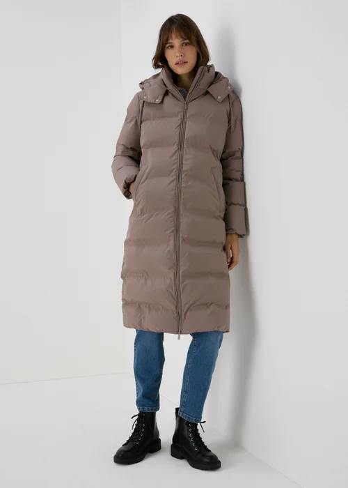 Brown Long Padded Coat - 8 Image 1
