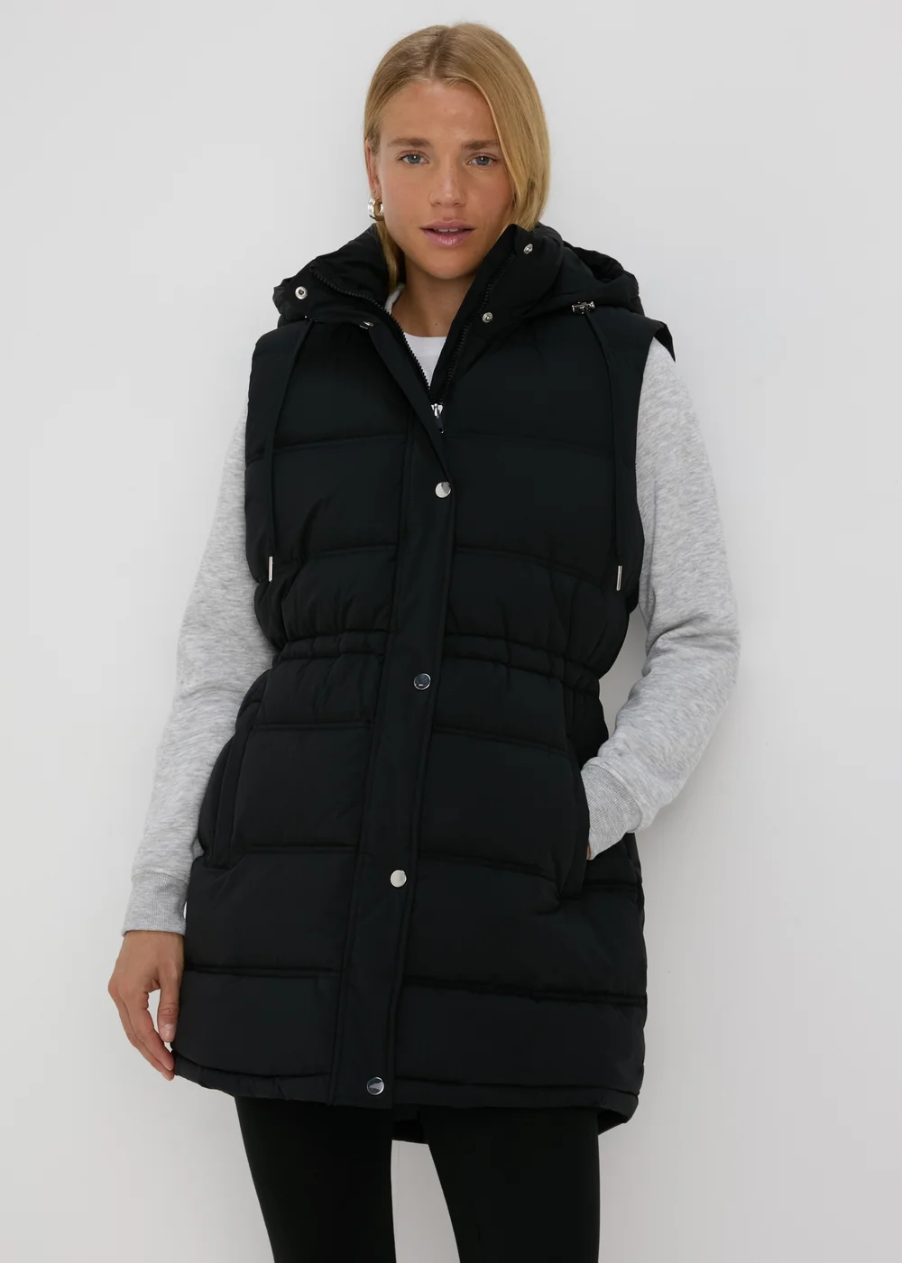 Black Mid Padded Gilet - 8 Image 1
