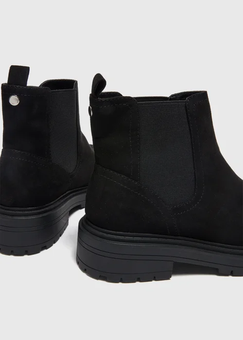 Black Wide Fit Chelsea Boots - Size 3 Image 2