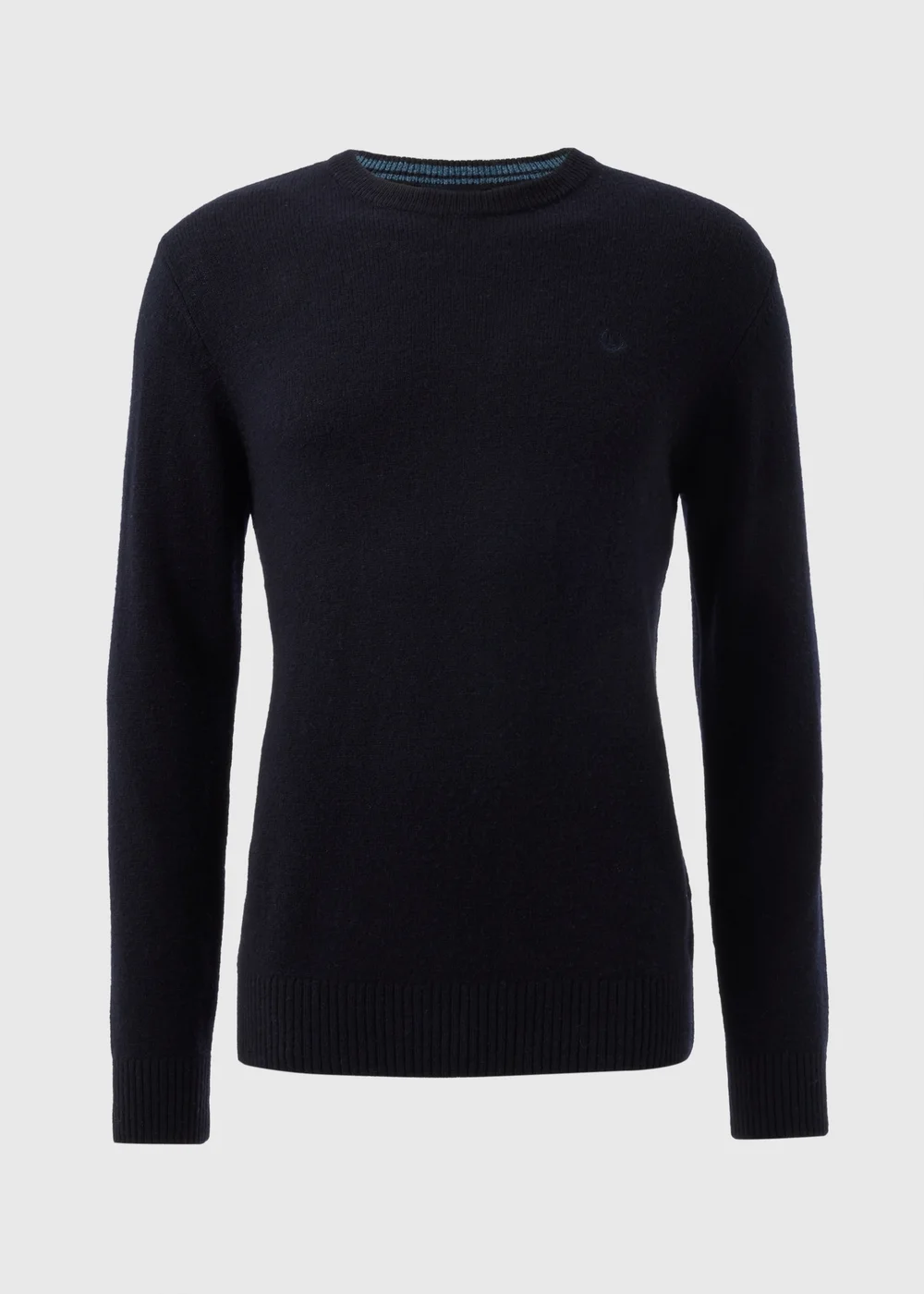 Lincoln Navy Lambswool Crew Neck Jumper - S Image 4