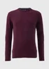 Lincoln Burgundy Lambswool Crew Neck Jumper - Small Image 4