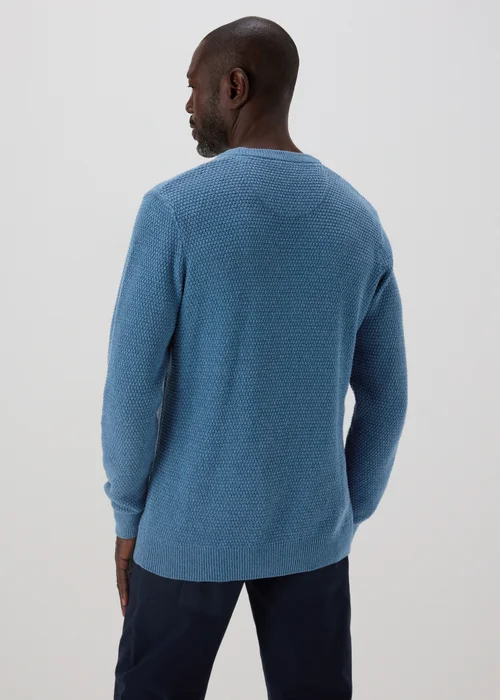 Lincoln Blue Crew Neck Knit Jumper - S Image 2
